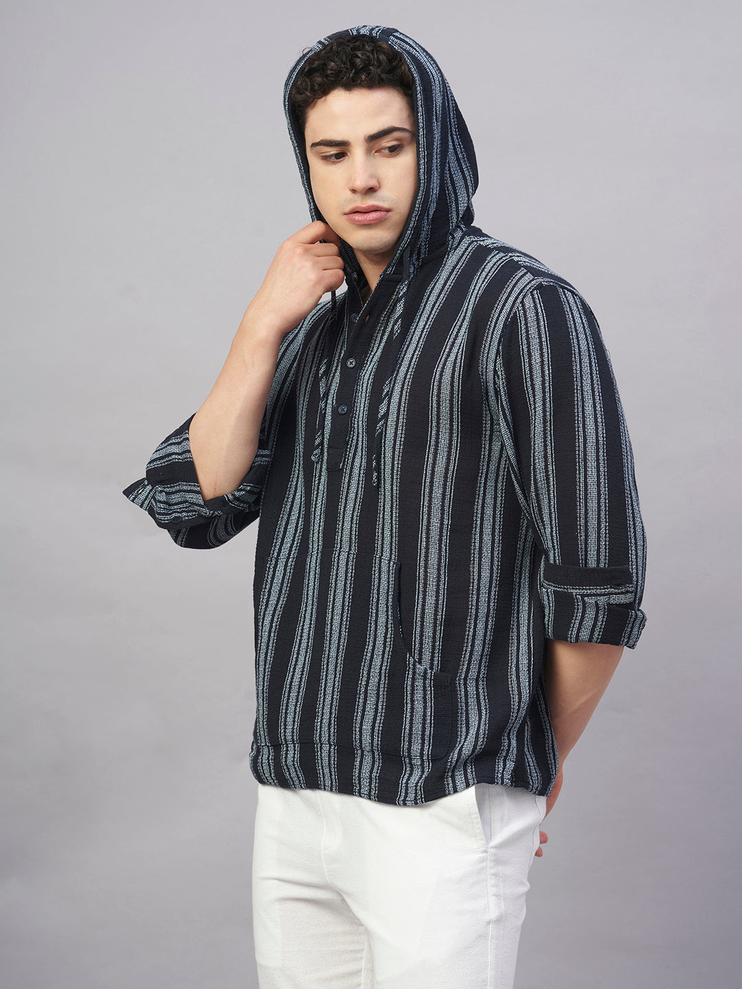 Men's Navy 100% Cotton Regular Fit Shirt