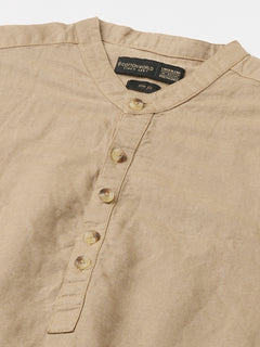 Men’s Linen Cotton Slim Fit Shirt Khaki