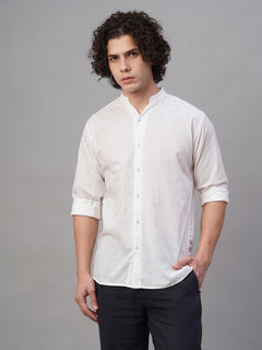 Men's 100% Cotton Button Front Regular Fit Shirt Blue