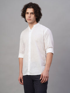 Men's 100% Cotton Button Front Regular Fit Shirt Blue