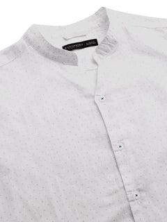 Men's 100% Cotton Button Front Regular Fit Shirt Blue