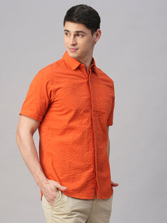 Men's Cotton Regular Fit Shirt Brick
