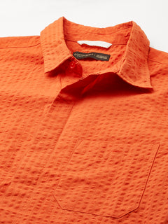 Men's Cotton Regular Fit Shirt Brick
