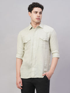 Men’s Linen Regular Fit Shirt Natural