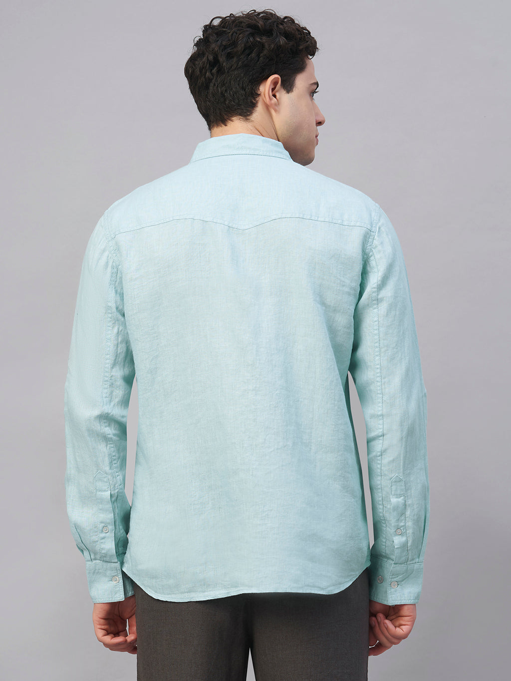 Men's Sky 100% Linen Regular Fit Shirt