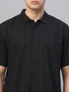 Men’s Cotton Regular Fit Style Shirt Black