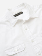 Men's White Linen Cotton Regular Fit  Shirt