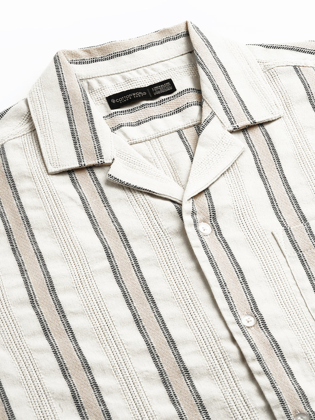 Men's Natural Cotton Linen Regular Fit Shirt