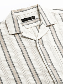 Men's Cotton Linen Regular Fit Shirt Natural