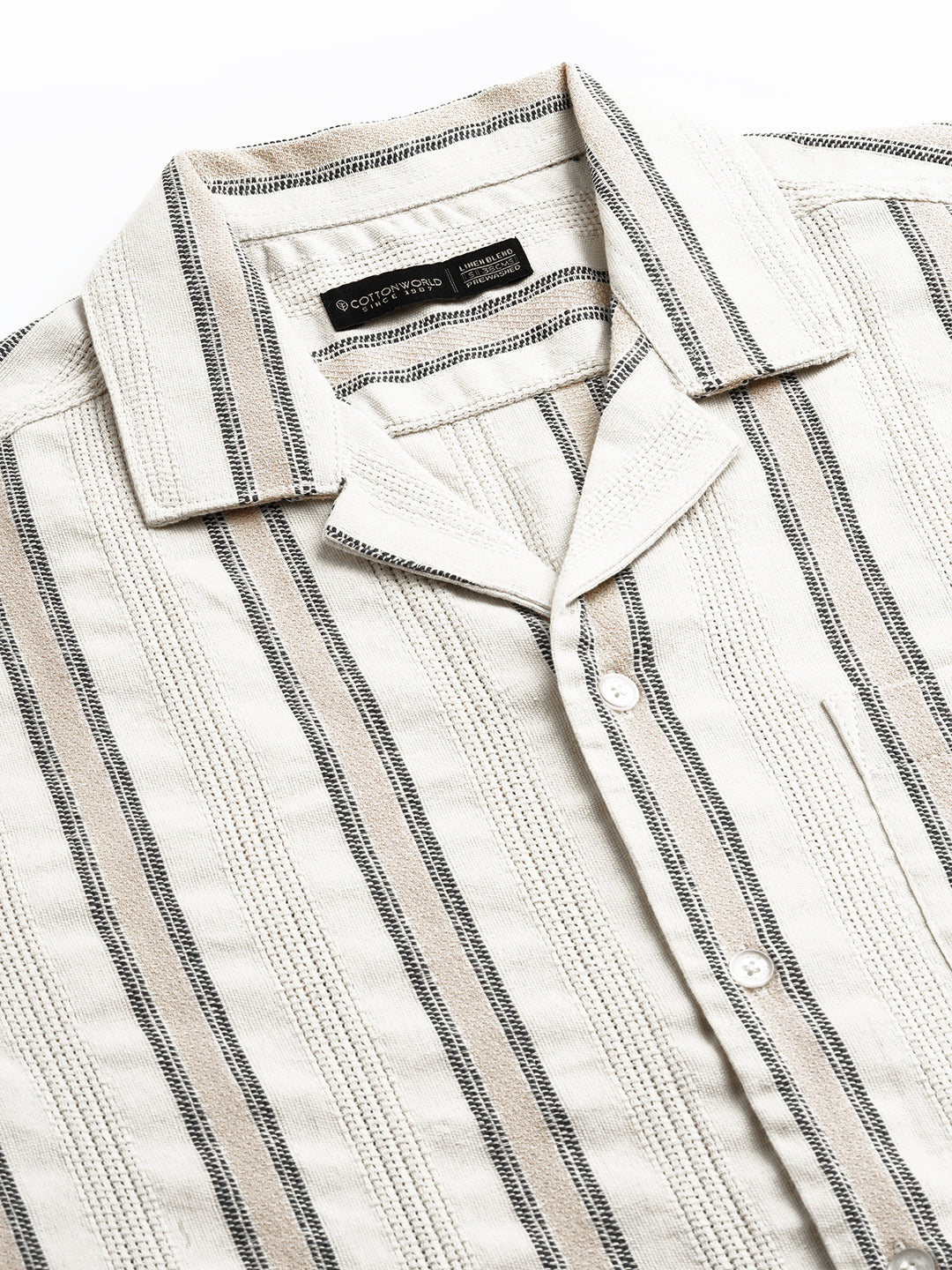 Men's Natural Cotton Linen Regular Fit Shirt