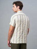 Men's Natural Cotton Linen Regular Fit Shirt