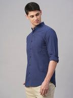 Men's Navy 100% Cotton Regular Fit Shirt