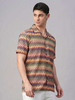 Men’s Cotton Regular Fit Shirt Orange