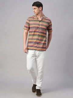 Men’s Cotton Regular Fit Shirt Orange