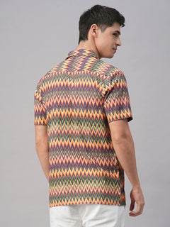 Men’s Cotton Regular Fit Shirt Orange