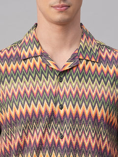 Men’s Cotton Regular Fit Shirt Orange