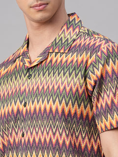 Men’s Cotton Regular Fit Shirt Orange