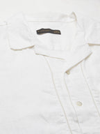 Men's White 100% Linen Regular Fit Shirt