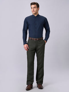 Men’s Cotton Lycra Slim Fit Shirt Navy