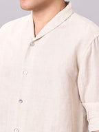 Men's Natural Linen Cotton Regular Fit Shirt