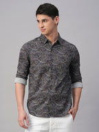 Men's Navy 100% Cotton Slim Fit Shirt