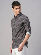 Men's Navy 100% Cotton Slim Fit Shirt