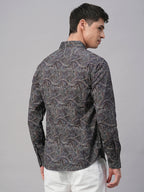 Men's Navy 100% Cotton Slim Fit Shirt