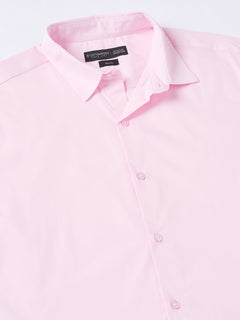 Men’s Cotton Lycra Slim Fit Shirt Pink