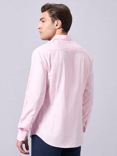 Men’s Cotton Lycra Slim Fit Shirt Pink