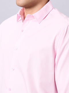Men’s Cotton Lycra Slim Fit Shirt Pink