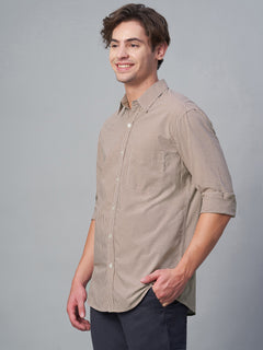 Men’s Cotton Regular Fit Shirt Brown