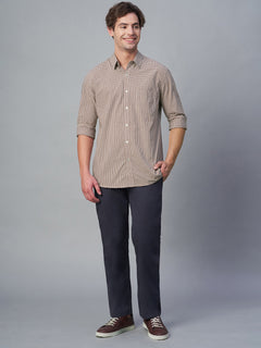 Men’s Cotton Regular Fit Shirt Brown