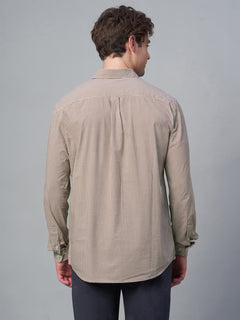 Men’s Cotton Regular Fit Shirt Brown