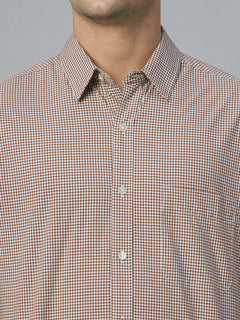 Men’s Cotton Regular Fit Shirt Brown