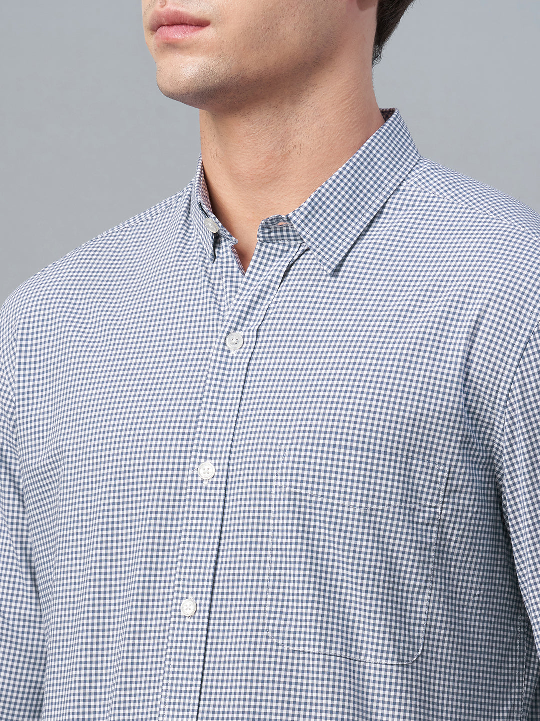 Men's Navy 100% Cotton Regular Fit Shirt