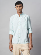 Men's Mint 100% Cotton Regular Fit Shirt