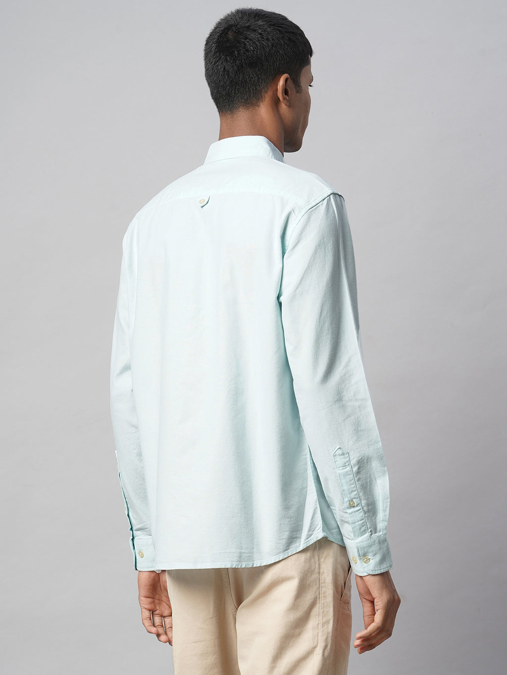 Men's Mint 100% Cotton Regular Fit Shirt