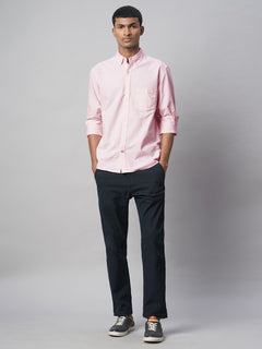 Men’s Cotton Regular Fit Pocket Shirt Pink