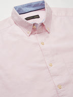 Men's Pink 100% Cotton Regular Fit Shirt