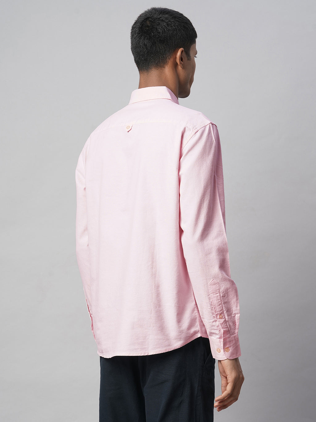 Men's Pink 100% Cotton Regular Fit Shirt