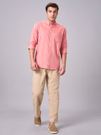 Men's Brick 100% Cotton Regular Fit Shirt