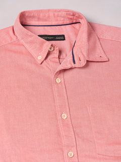 Men’s Cotton Regular Fit Button Down Full Sleeve Shirt Brick
