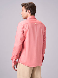 Men’s Cotton Regular Fit Button Down Full Sleeve Shirt Brick