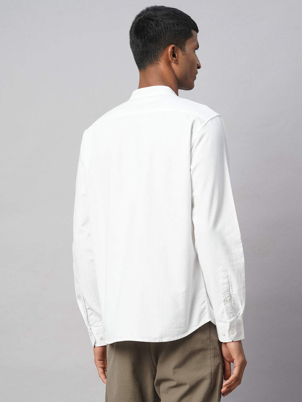 Men's White 100% Cotton Regular Fit Shirt