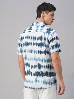 Men’s Cotton Regular Fit Shirt White Navy