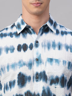 Men’s Cotton Regular Fit Shirt White Navy