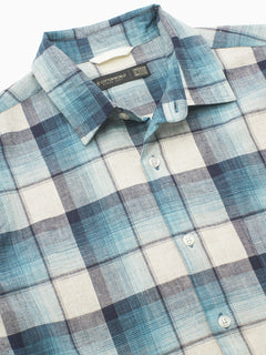 Men’s Cotton Linen Regular Fit Stripe Shirt Natural