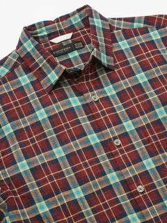 Men’s Cotton Linen Regular Fit Shirt Red