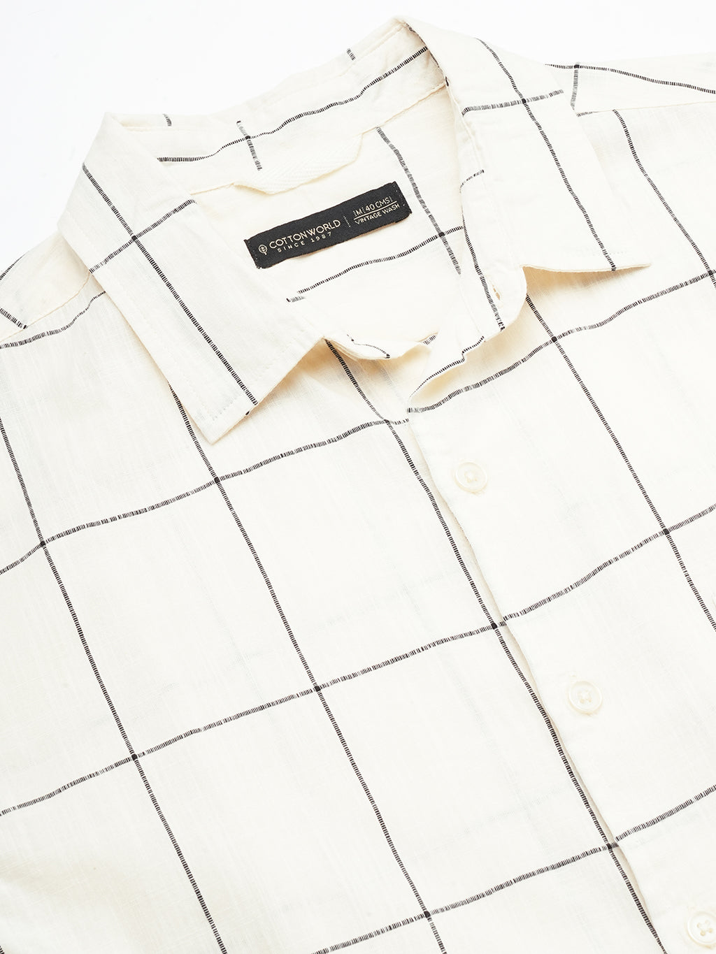 Men's Natural 100% Cotton Regular Fit Shirt