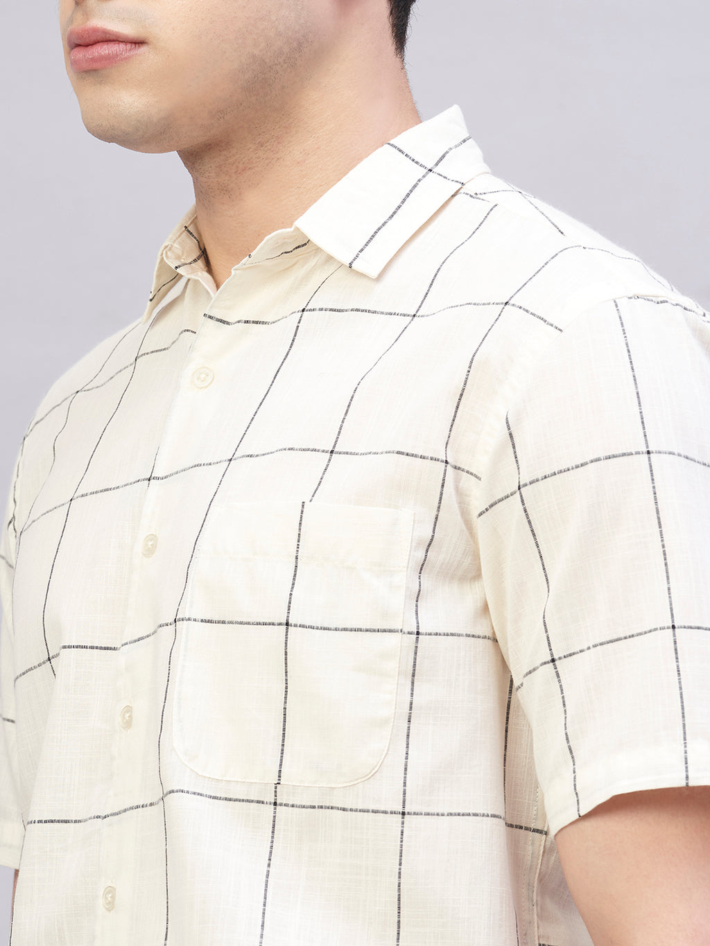 Men's Natural 100% Cotton Regular Fit Shirt